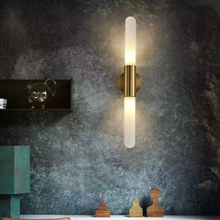 Applique Murale Verticale Design | Éclat Zen - Designix Applique Murale Bronze Blanc Chaud