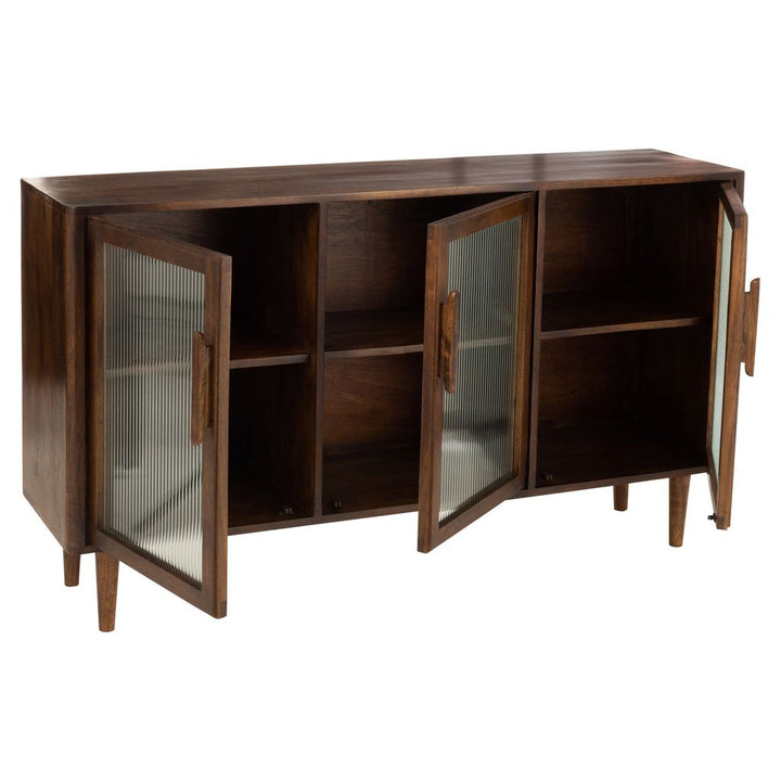 Armoire 3 Portes Bois Naturel | Jova - Designix Armoire