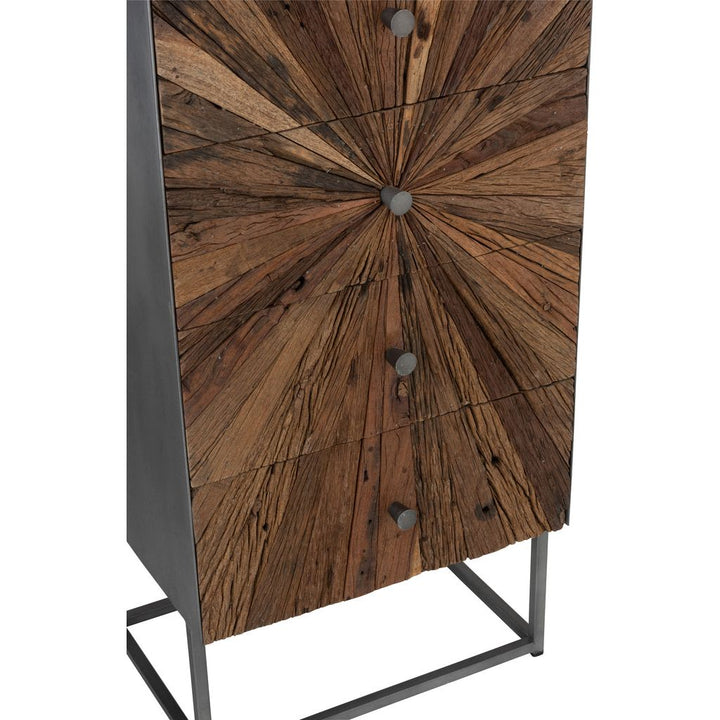 Armoire 5 Tiroirs Bois Fer | Ilae - Designix Armoire