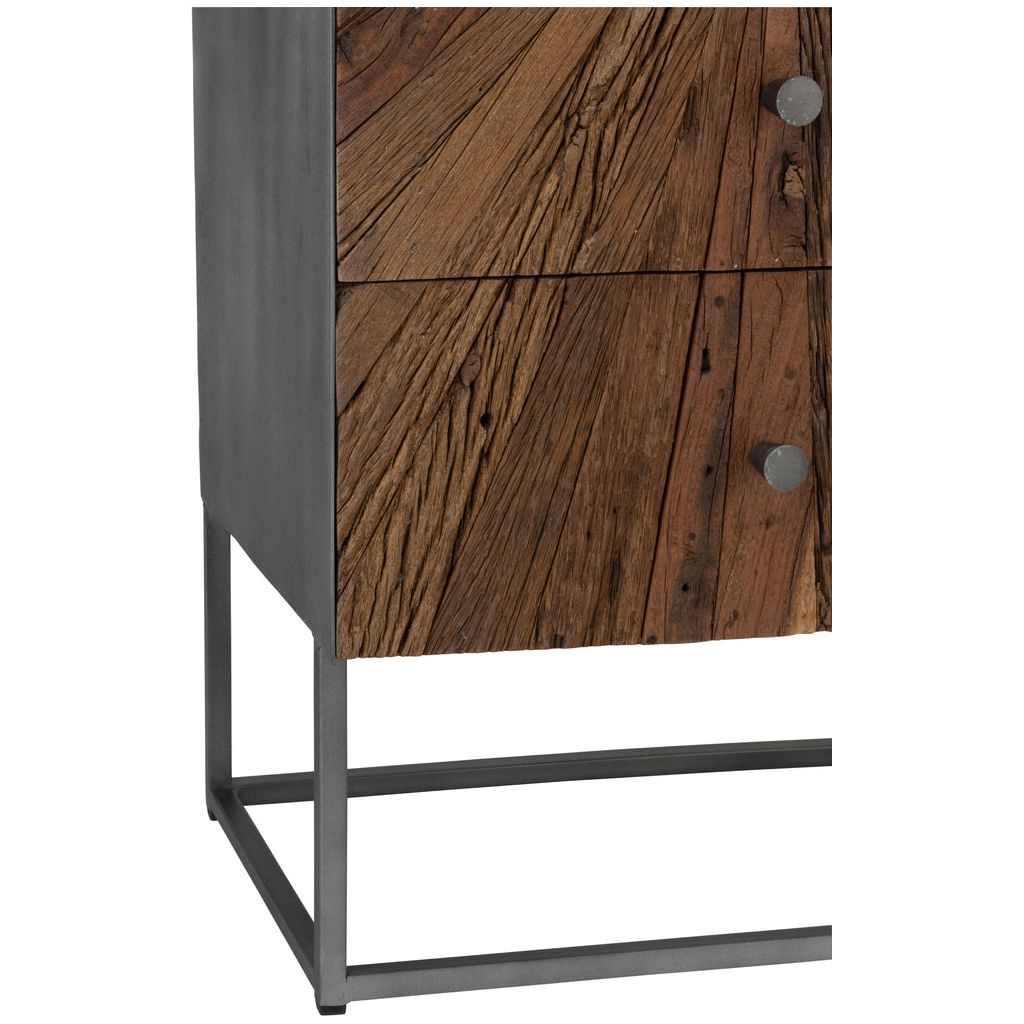 Armoire 5 Tiroirs Bois Fer | Ilae - Designix Armoire