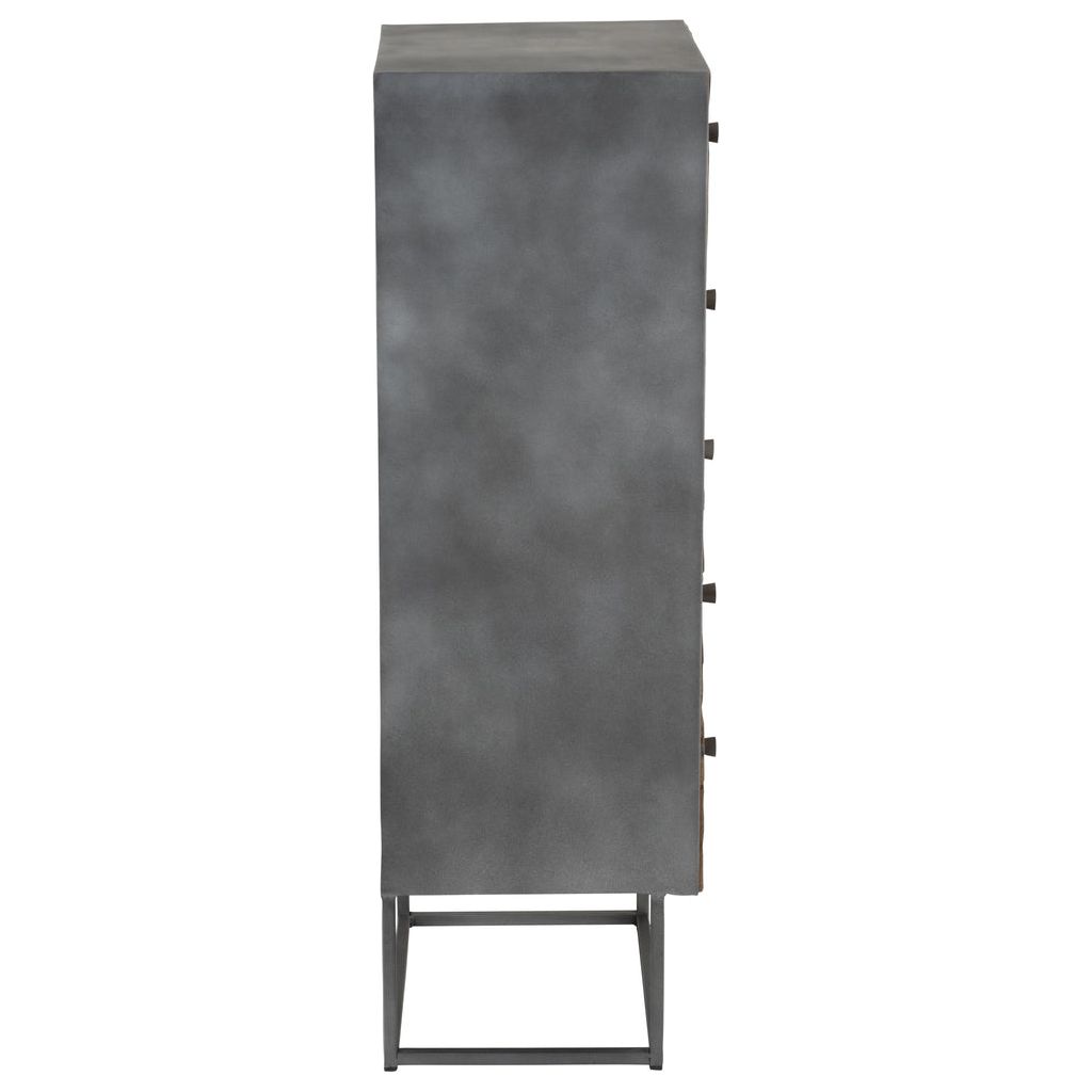 Armoire 5 Tiroirs Bois Fer | Ilae - Designix Armoire