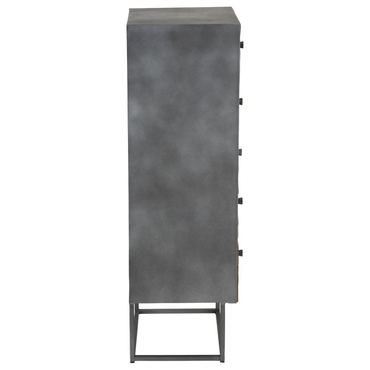 Armoire 5 Tiroirs Bois Fer | Ilae - Designix Armoire