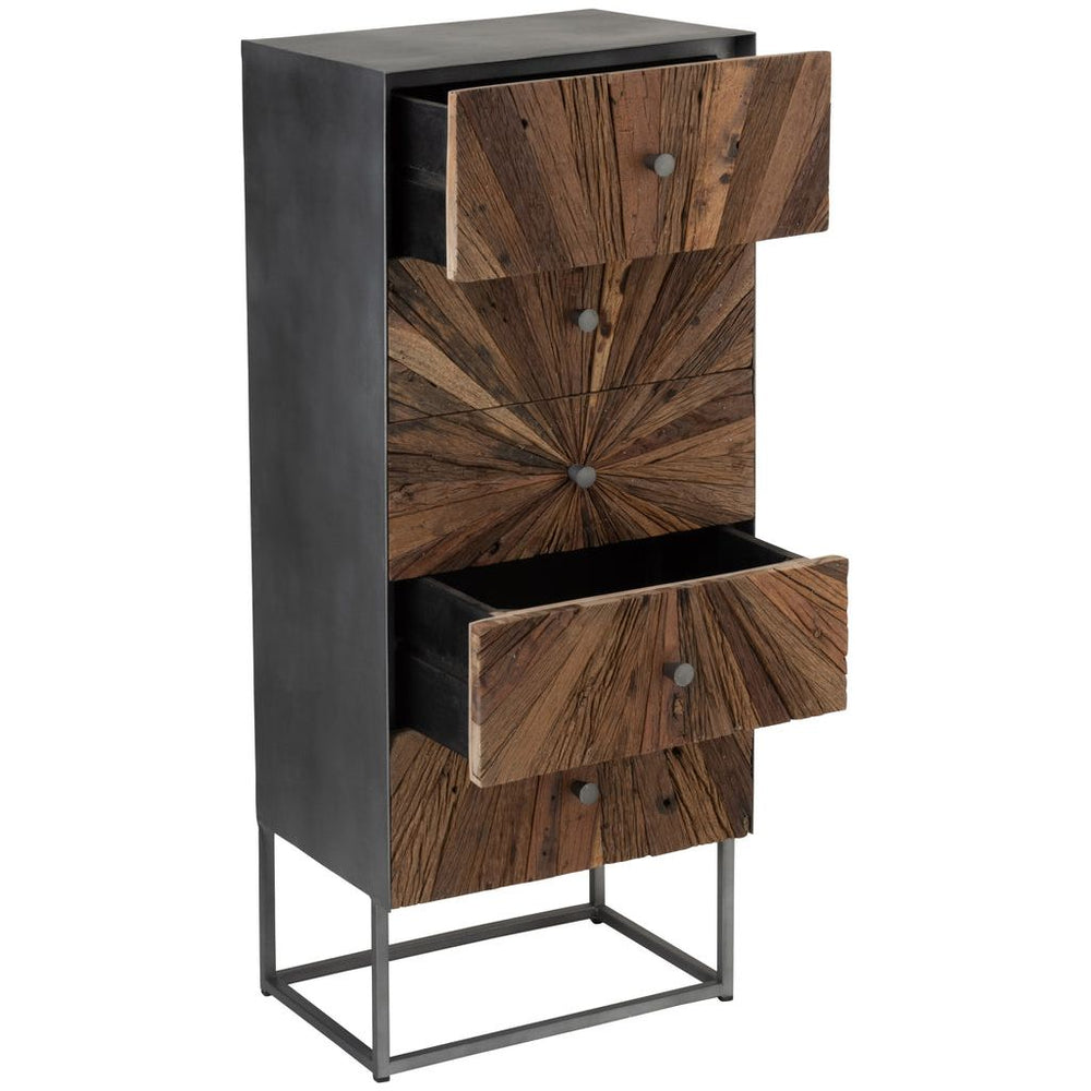 Armoire 5 Tiroirs Bois Fer | Ilae - Designix Armoire