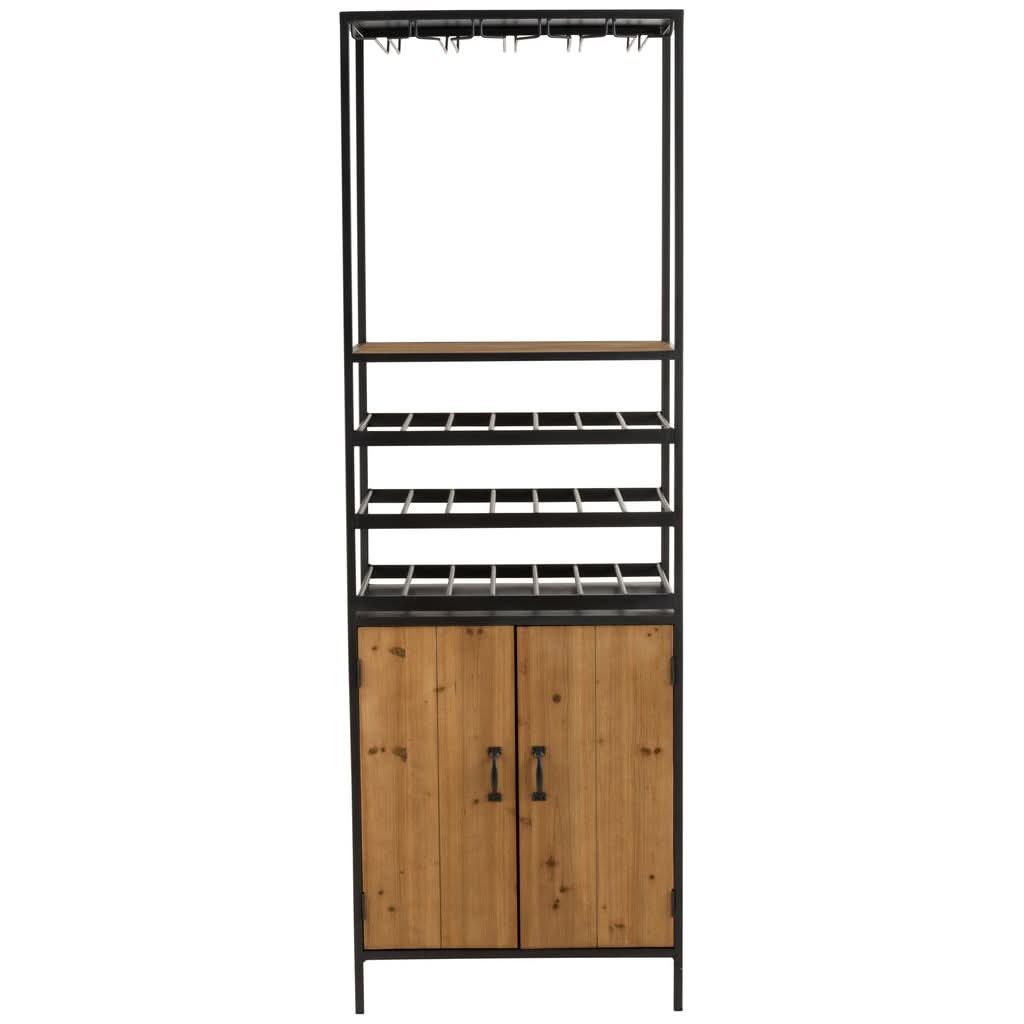 Armoire à Vin Métal Bois Naturel | Heni