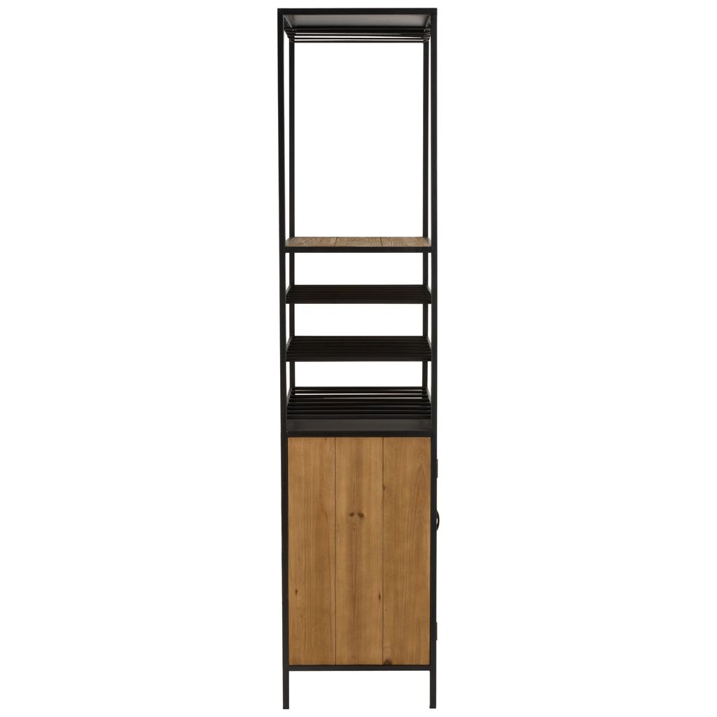 Armoire à Vin Métal Bois Naturel | Heni - Designix Armoire