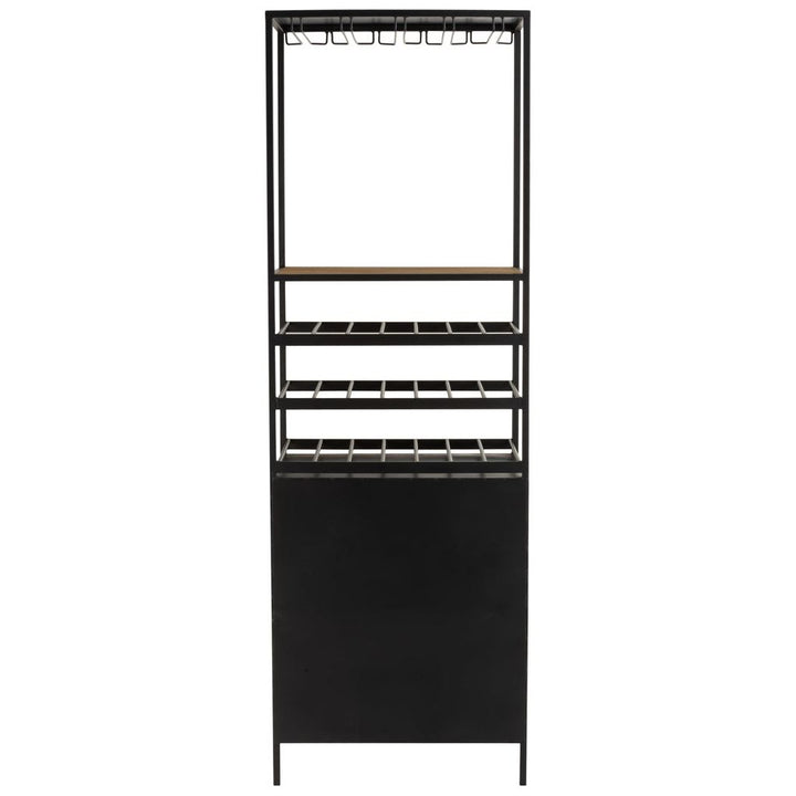 Armoire à Vin Métal Bois Naturel | Heni - Designix Armoire