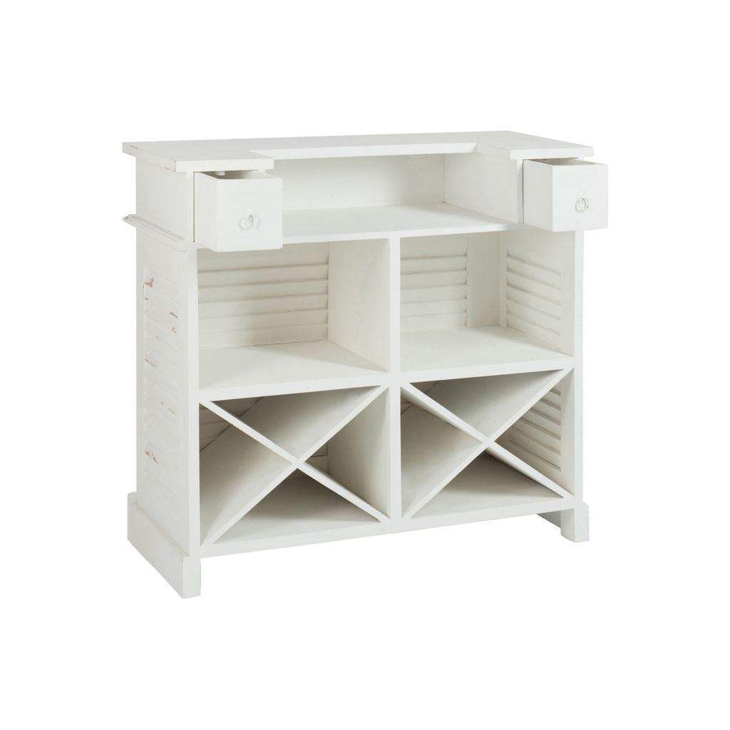 Armoire Bar Bois Blanc Rectangulaire | Feni - Designix Armoire