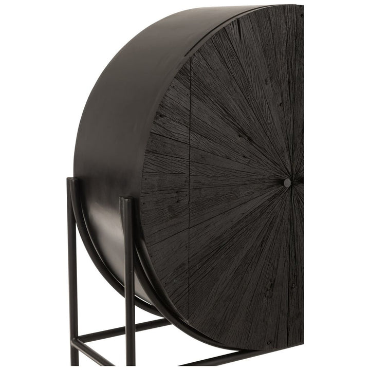 Armoire Bar Bois Recyclé Noir | Beni - Designix Armoire
