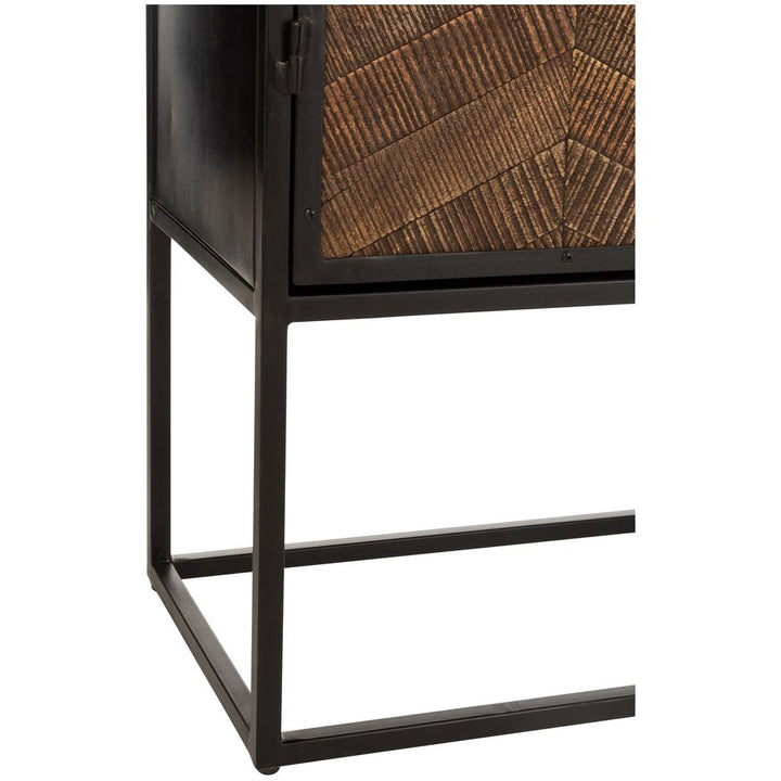 Armoire Bar Fer Bois Mangue | Anil - Designix Armoire