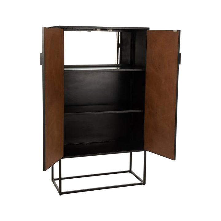 Armoire Bar Fer Bois Mangue | Anil - Designix Armoire