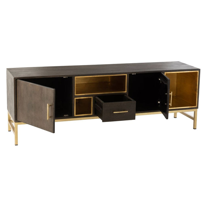 Armoire Basse Mangue Fer Doré | Yani - Designix Armoire
