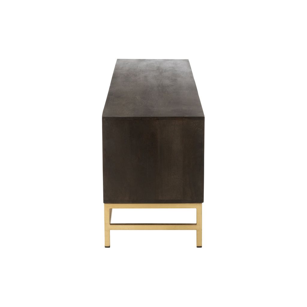 Armoire Basse Mangue Fer Doré | Yani - Designix Armoire