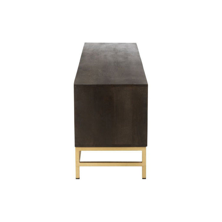 Armoire Basse Mangue Fer Doré | Yani - Designix Armoire