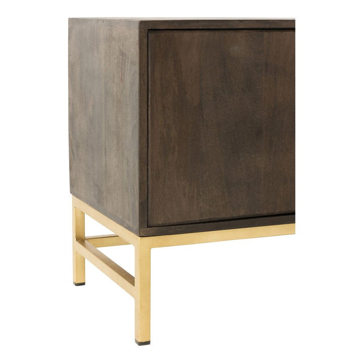 Armoire Basse Mangue Fer Doré | Yani - Designix Armoire