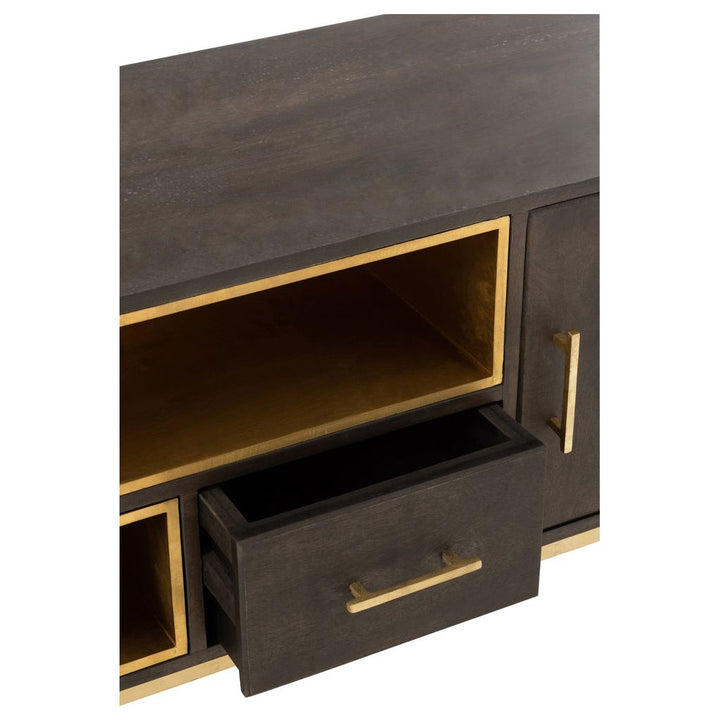 Armoire Basse Mangue Fer Doré | Yani - Designix Armoire