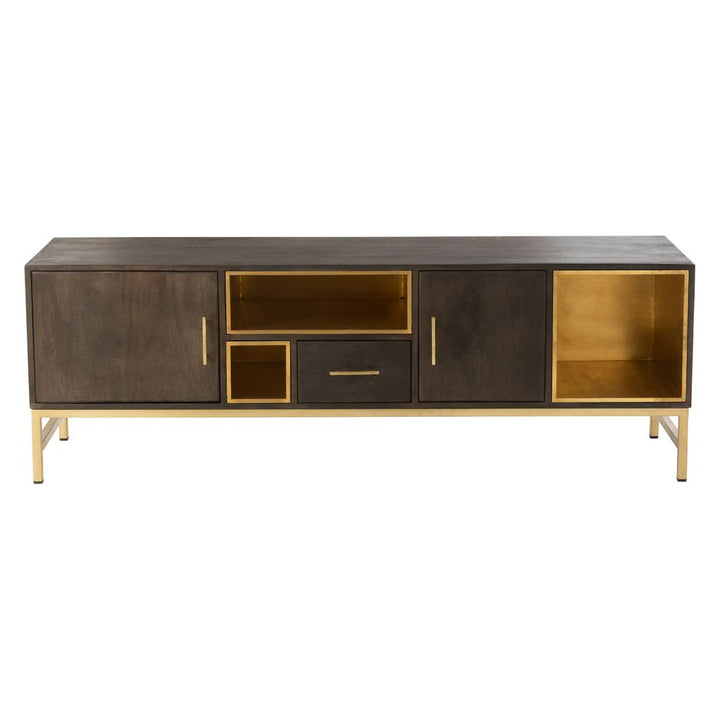 Armoire Basse Mangue Fer Doré | Yani - Designix Armoire