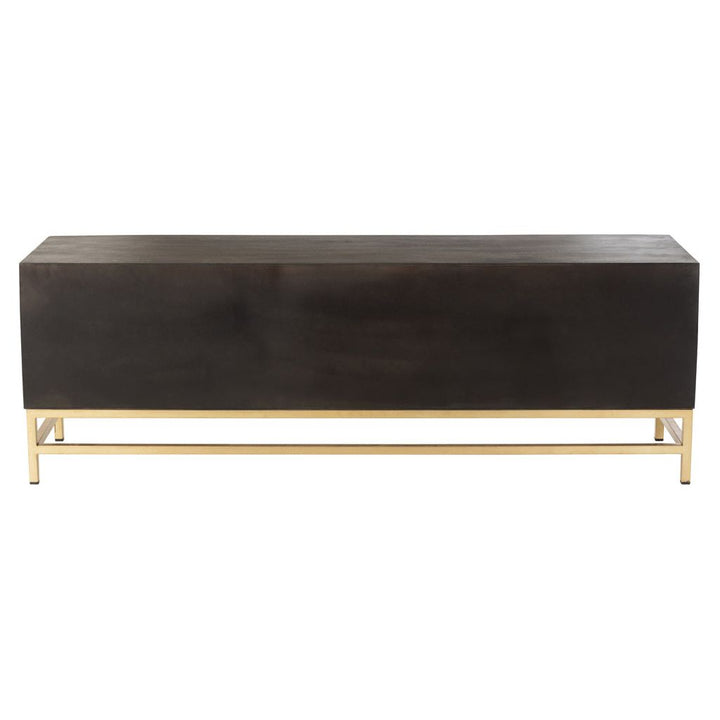 Armoire Basse Mangue Fer Doré | Yani - Designix Armoire