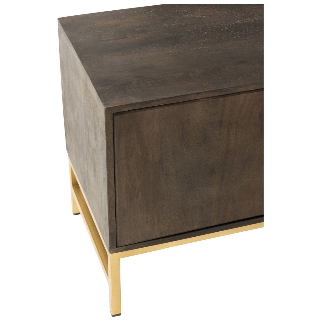 Armoire Basse Mangue Fer Doré | Yani - Designix Armoire