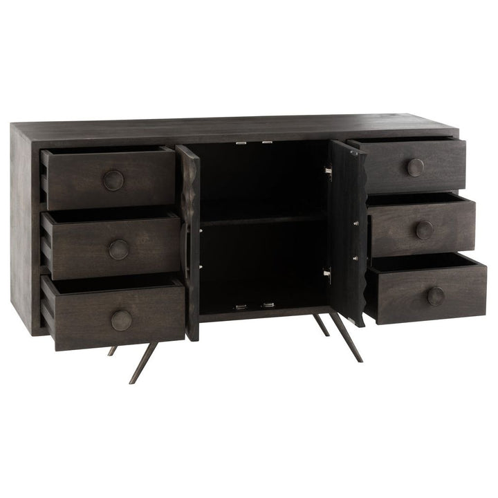 Armoire Basse Mangue Marron Tiroirs | Xeni - Designix Armoire