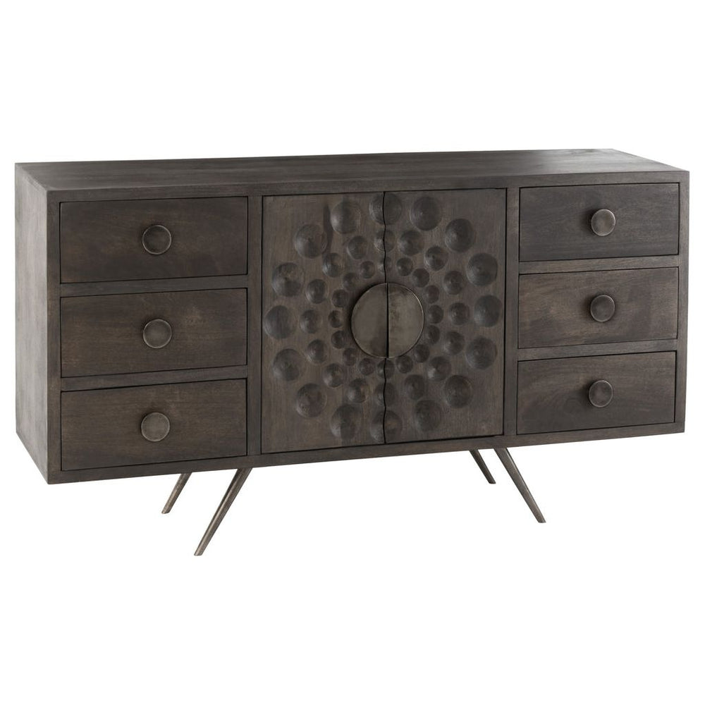 Armoire Basse Mangue Marron Tiroirs | Xeni - Designix Armoire