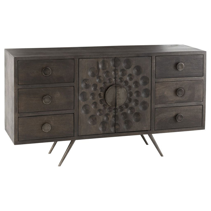 Armoire Basse Mangue Marron Tiroirs | Xeni - Designix Armoire