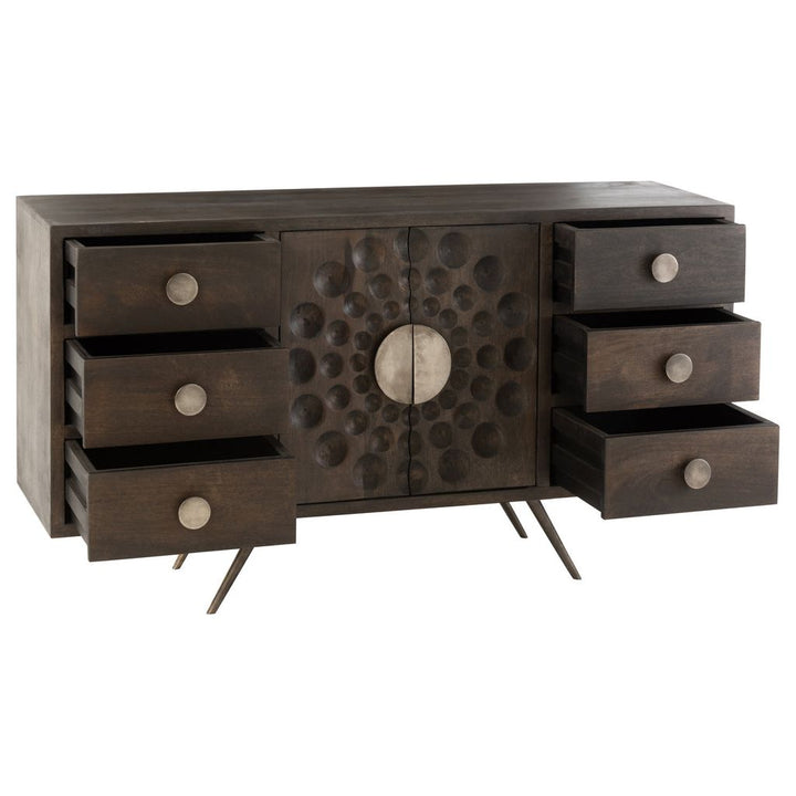 Armoire Basse Mangue Marron Tiroirs | Xeni - Designix Armoire