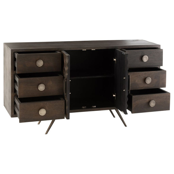 Armoire Basse Mangue Marron Tiroirs | Xeni - Designix Armoire