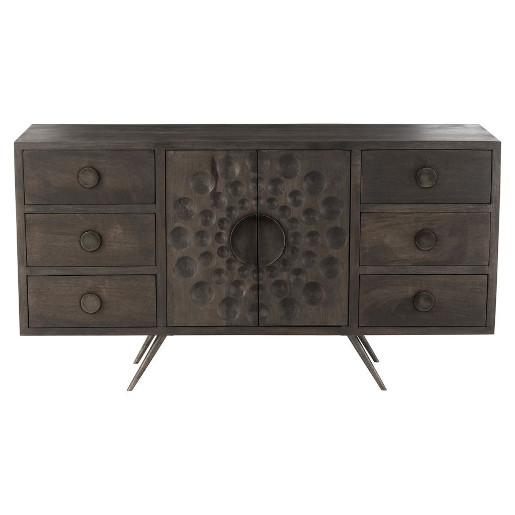 Armoire Basse Mangue Marron Tiroirs | Xeni - Designix Armoire
