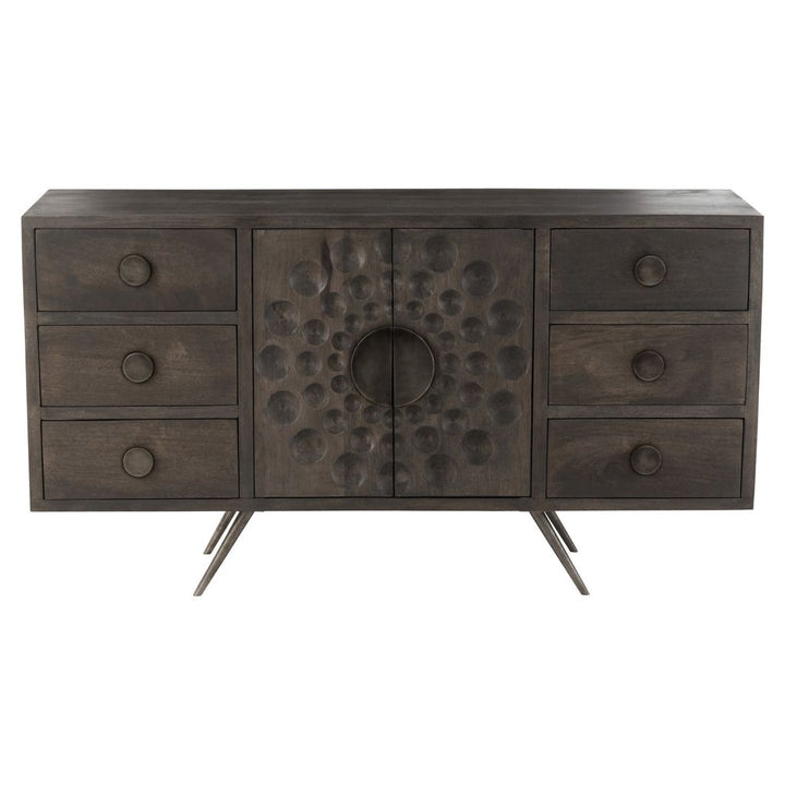 Armoire Basse Mangue Marron Tiroirs | Xeni - Designix Armoire