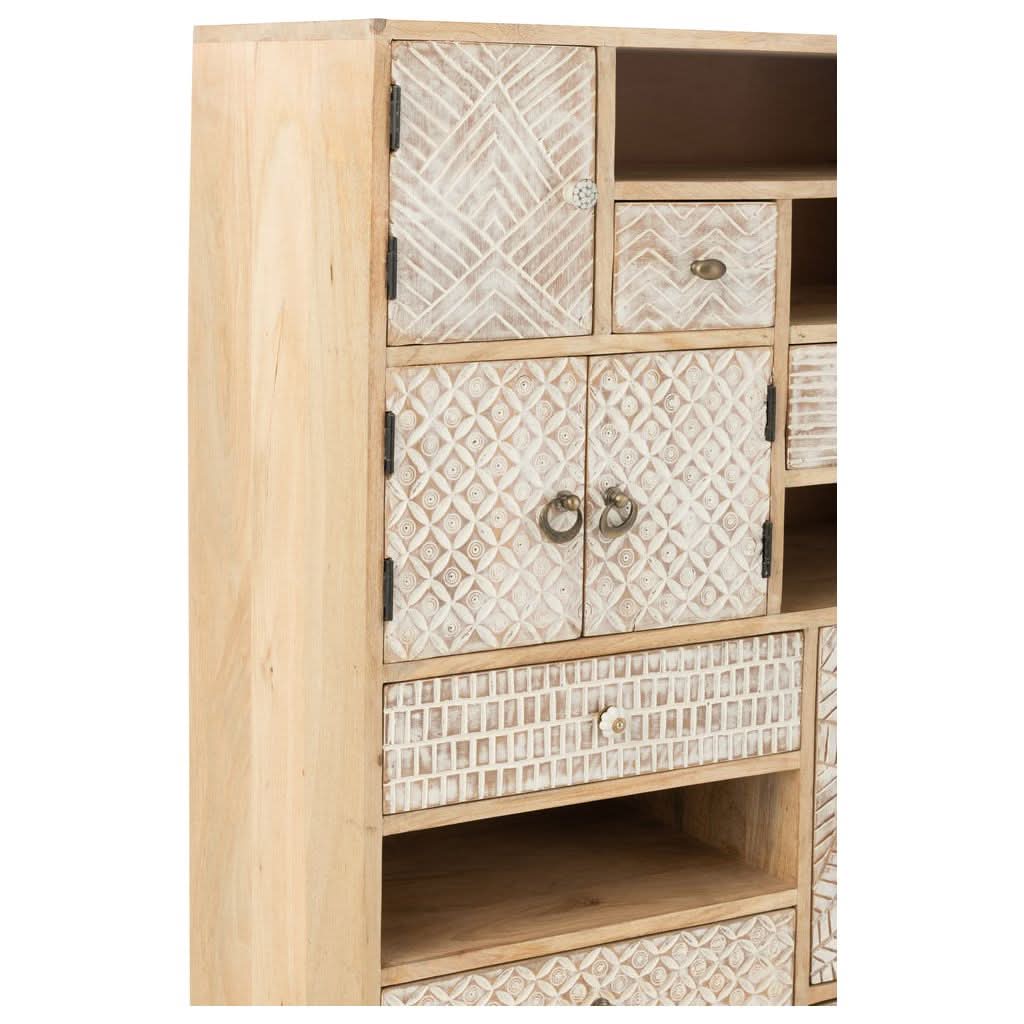 Armoire Beige 10 Tiroirs Bois | Wero - Designix Armoire