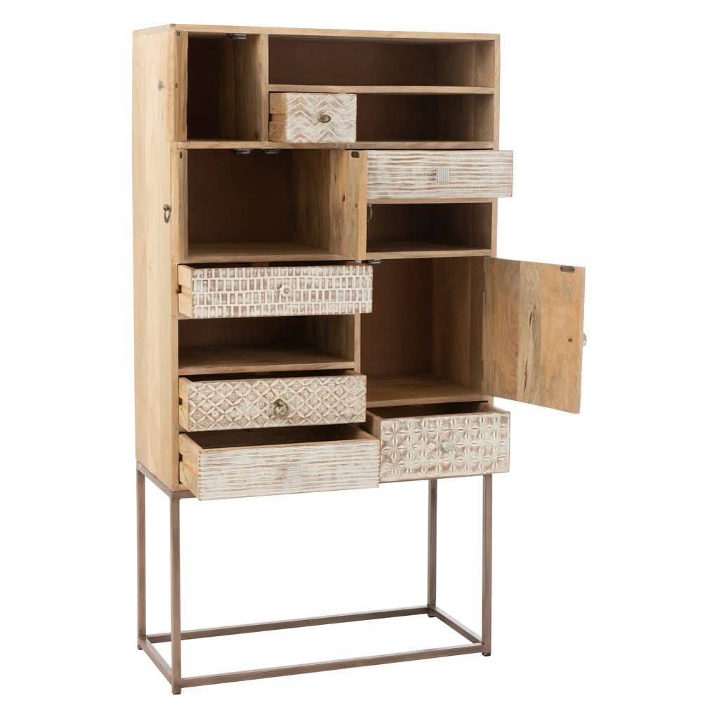 Armoire Beige 10 Tiroirs Bois | Wero