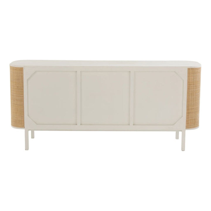 Armoire Blanc Rattan Exotique 3 Portes | Vora - Designix Armoire