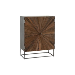 Armoire Bois Fer Naturel Grise | Sela