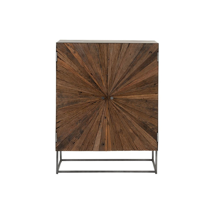 Armoire Bois Fer Naturel Grise | Sela - Designix Armoire