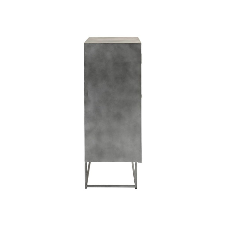 Armoire Bois Fer Naturel Grise | Sela - Designix Armoire