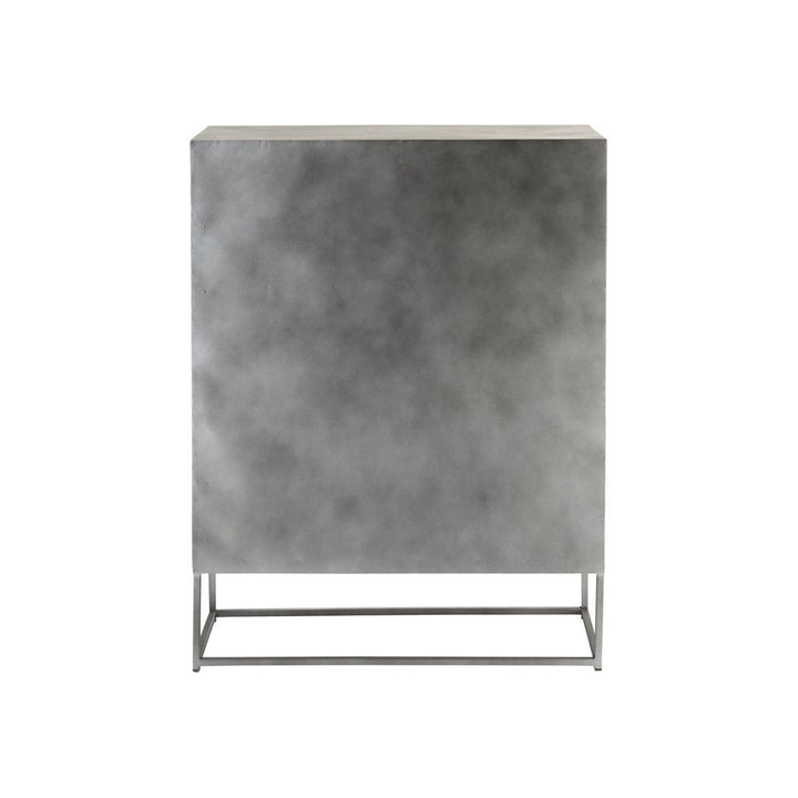 Armoire Bois Fer Naturel Grise | Sela - Designix Armoire