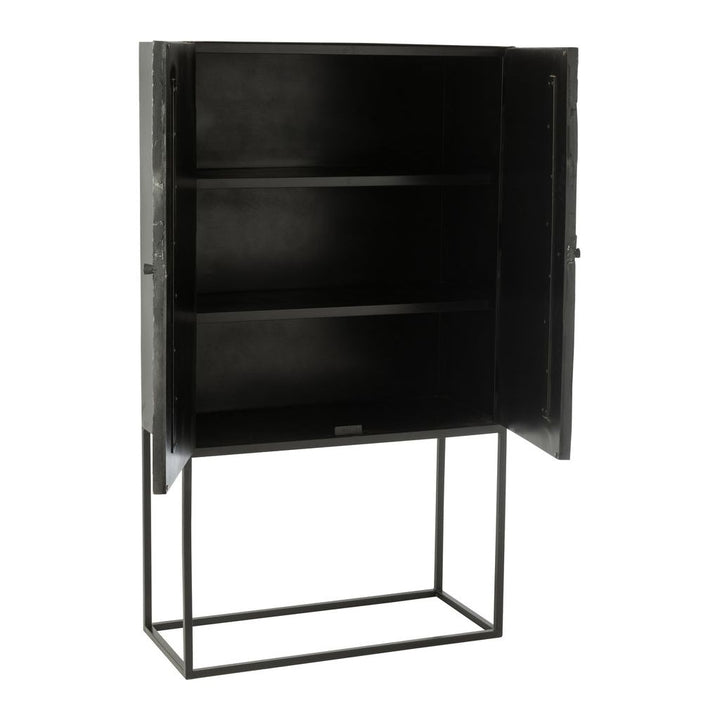 Armoire Bois Fer Noir Moderne | Yano - Designix Armoire
