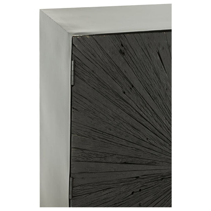 Armoire Bois Fer Noir Moderne | Yano - Designix Armoire