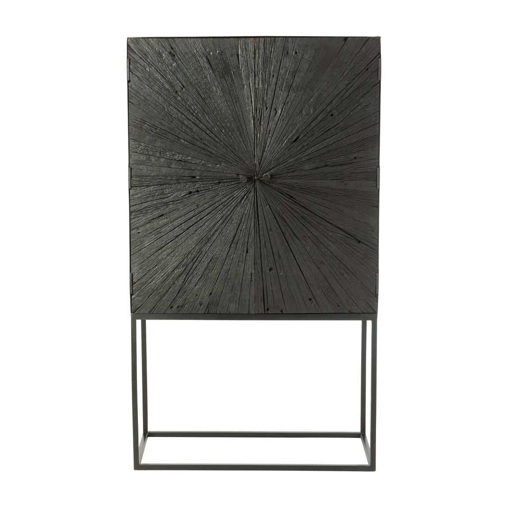 Armoire Bois Fer Noir Moderne | Yano - Designix Armoire