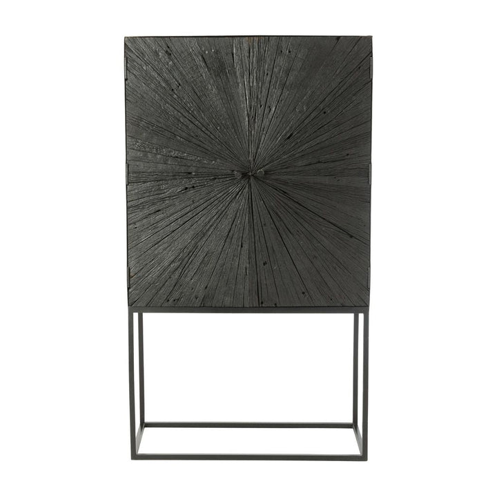 Armoire Bois Fer Noir Moderne | Yano - Designix Armoire