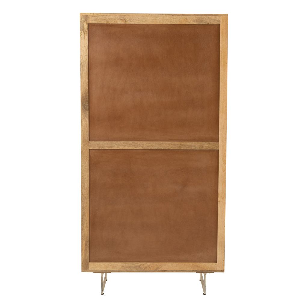 Armoire Bois Naturel Tissage | Dila - Designix Armoire