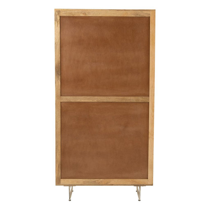 Armoire Bois Naturel Tissage | Dila - Designix Armoire