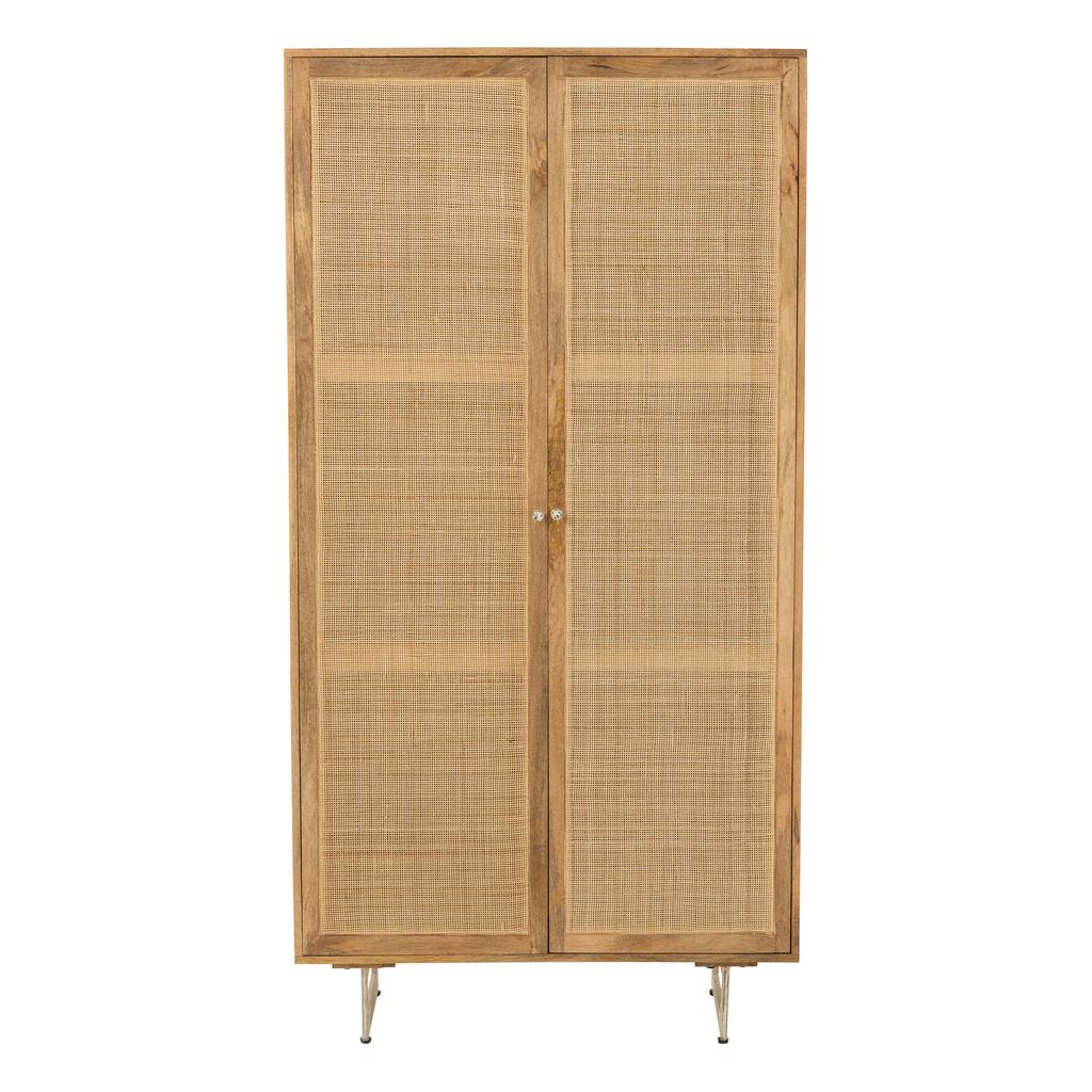 Armoire Bois Naturel Tissage | Dila - Designix Armoire