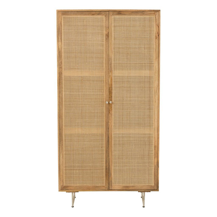 Armoire Bois Naturel Tissage | Dila - Designix Armoire
