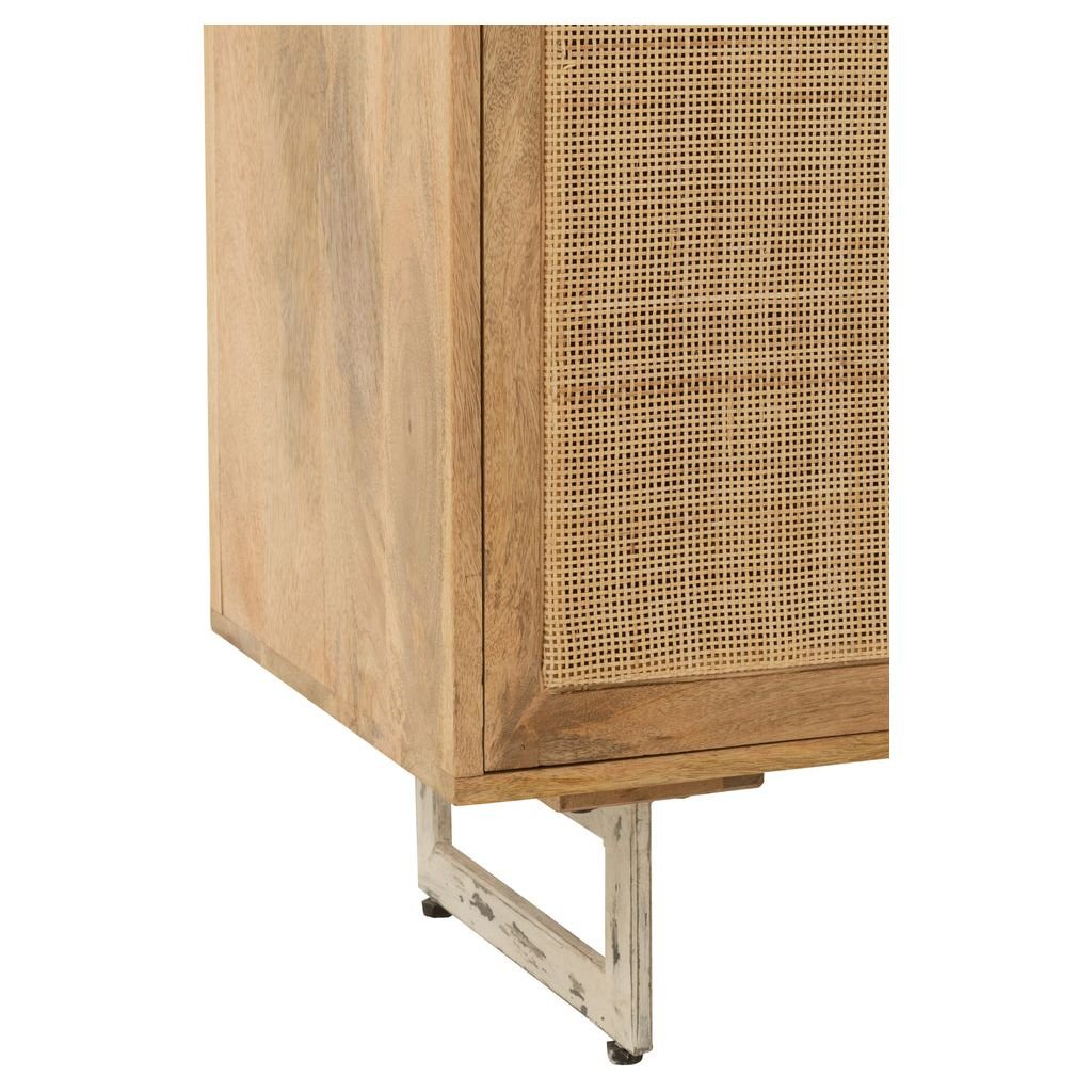 Armoire Bois Naturel Tissage | Dila - Designix Armoire