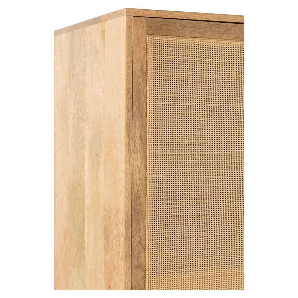 Armoire Bois Naturel Tissage | Dila - Designix Armoire