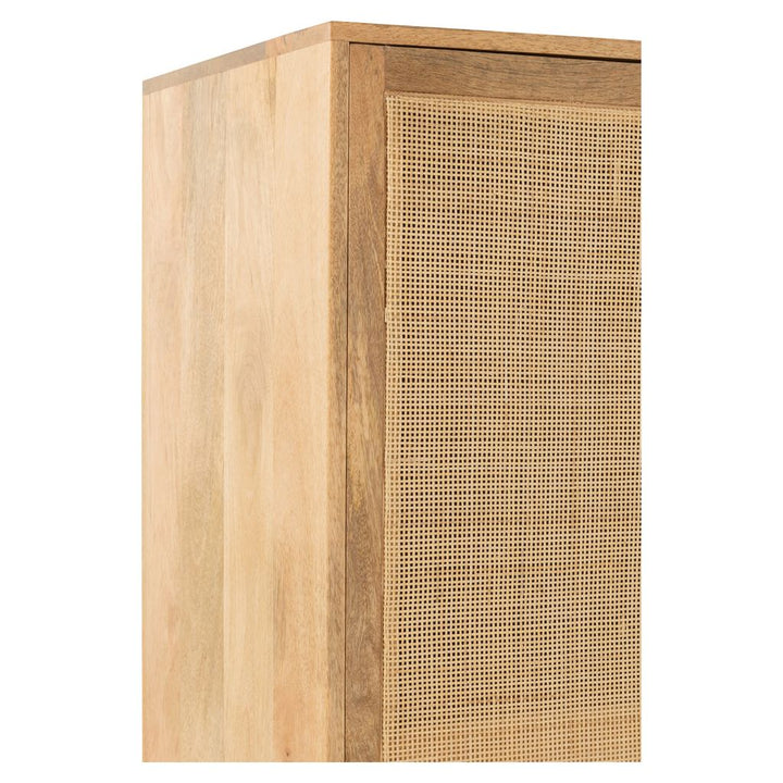 Armoire Bois Naturel Tissage | Dila - Designix Armoire