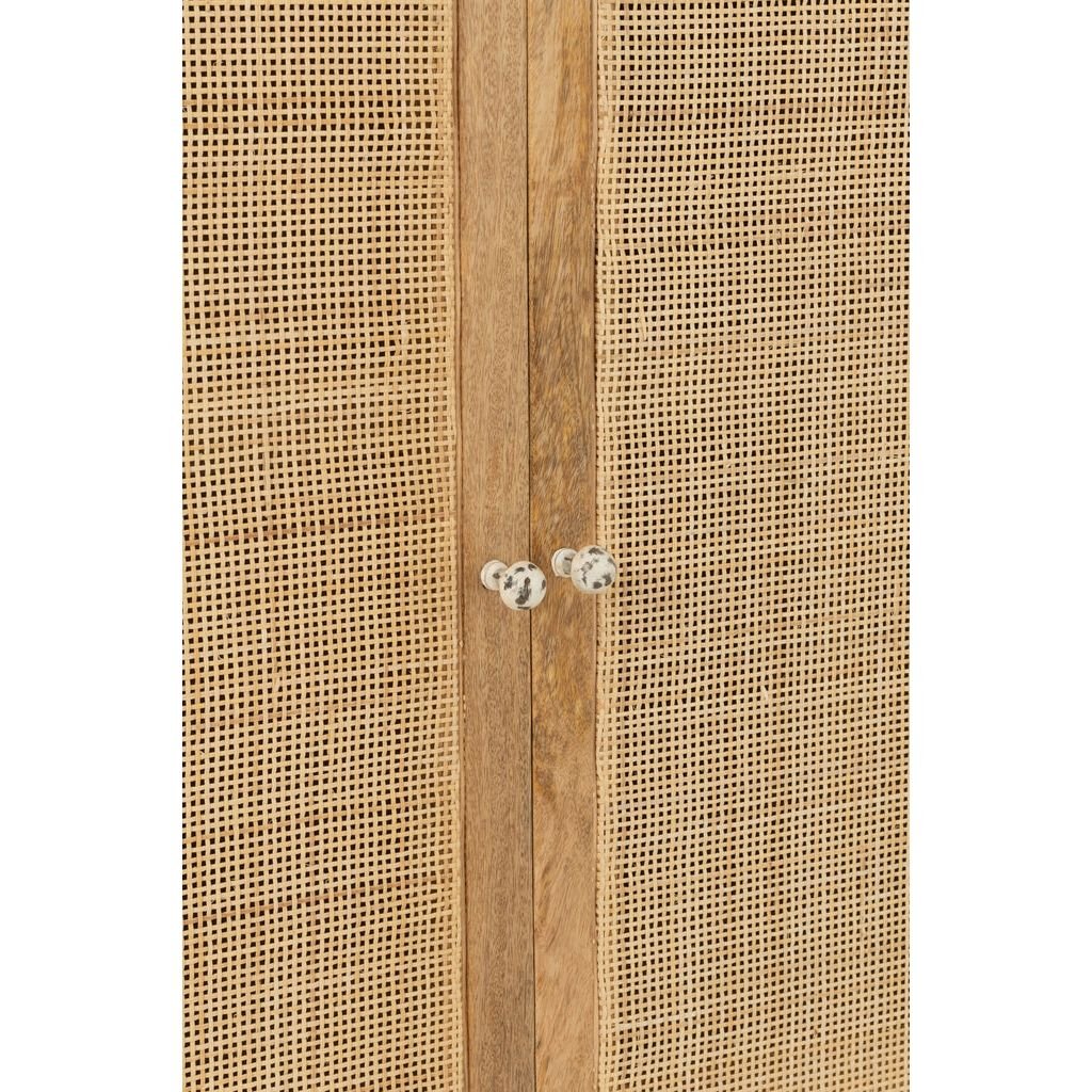 Armoire Bois Naturel Tissage | Dila - Designix Armoire