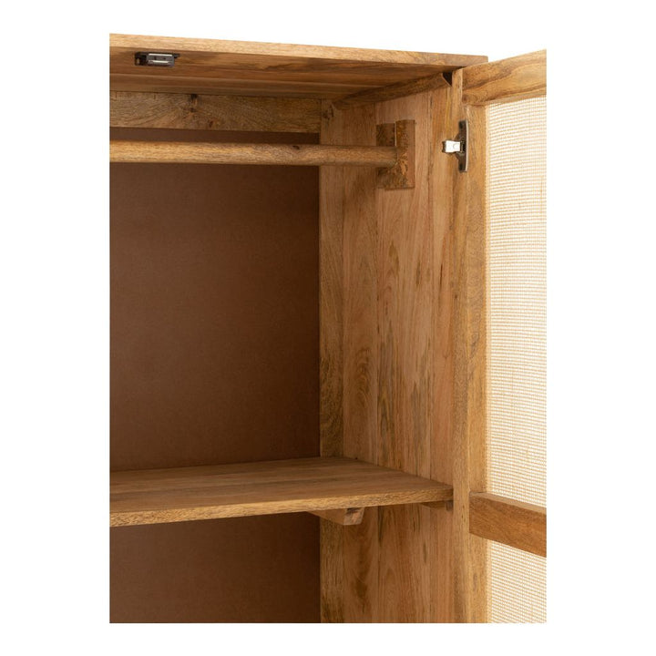 Armoire Bois Naturel Tissage | Dila - Designix Armoire