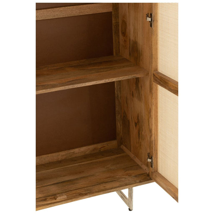Armoire Bois Naturel Tissage | Dila - Designix Armoire